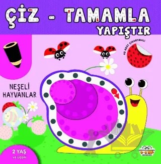 Çiz - Tamamla - Yapıştır Neşeli Hayvanlar – Kolektif – 0-6 Yaş Yayınları kitap kapağı
