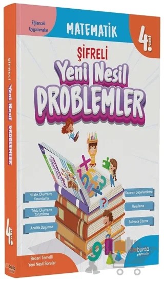 4. Sınıf Matematik Şifreli Yeni Nesil Problemler – Kolektif – ONburda Yayınları kitap kapağı
