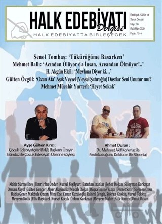Halk Edebiyatı Dergisi Sayı: 38 Eylül-Ekim 2020 – Halk Edebiyatı Dergisi Yayınları kitap kapağı