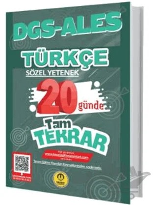 DGS ALES Türkçe 20 Günde Tam Tekrar Soru Bankası – Kollektif – Tasarı Eğitim Yayınları kitap kapağı