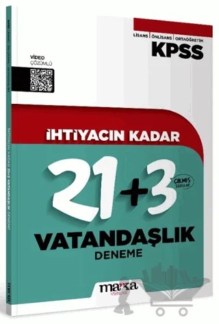 KPSS İhtiyacın Kadar Vatandaşlık 21+3 Deneme – Kolektif – Marka Yayınları kitap kapağı
