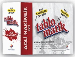 Adli Hakimlik Tablomatik Konu Anlatımı Seti – Kolektif – Dizgi Kitap kitap kapağı