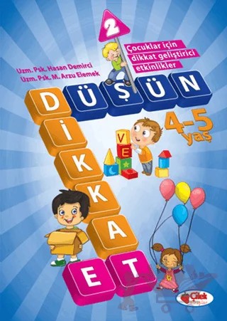 Düşün ve Dikkat Et 2 (4-5 Yaş) – Kolektif – Çilek Kitaplar kitap kapağı