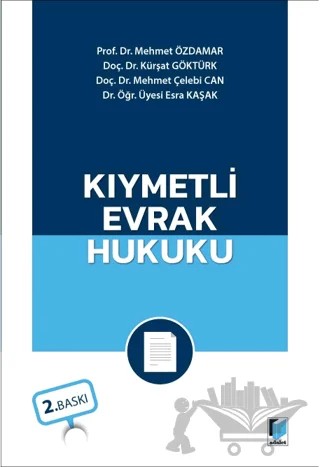 Kıymetli Evrak Hukuku – Kolektif – Adalet Yayınevi kitap kapağı