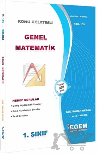 1. Sınıf Genel Matematik Güz Dönemi Konu Anlatımlı Soru Bankası - Kod 159 – Kolektif – Egem Eğitim Yayınları kitap kapağı