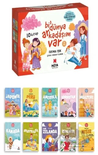 Bi’ Dünya Arkadaşım Var (10 Kitap + Soru Kitapçığı) – Fatma Işık – Nista Yayınları kitap kapağı