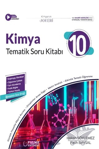 10. Sınıf Joker Kimya Soru Kitabı – Hakan Söylemez, Fatih Baysal – Palme Yayınları kitap kapağı