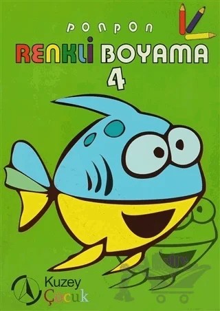 Ponpon Renkli Boyama 4 – Kolektif – Kuzey Yayınları kitap kapağı