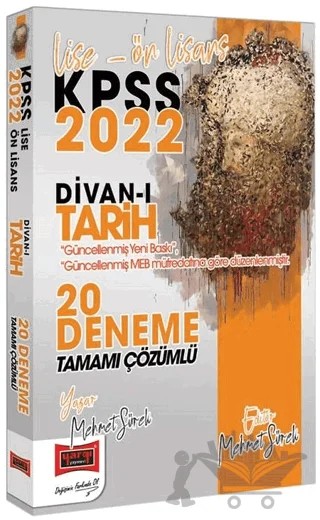 2022 KPSS Lise Ön Lisans Divanı Tarih Tamamı Çözümlü 20 Deneme – Mehmet Sürek – Yargı Yayınevi kitap kapağı