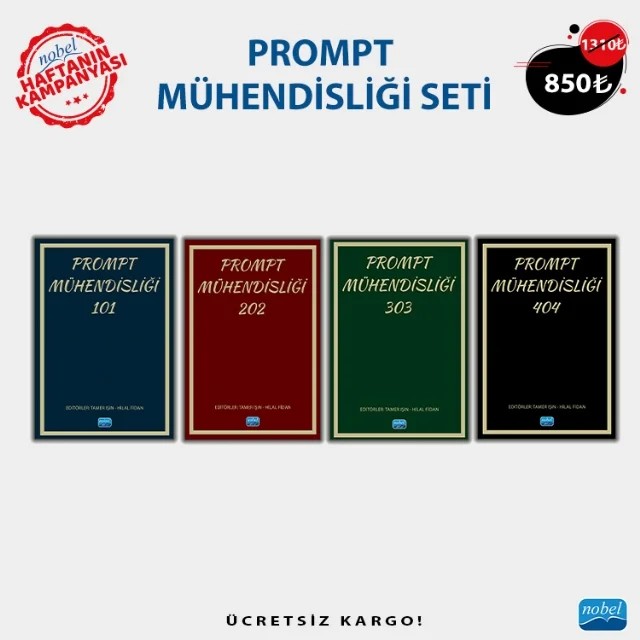 PROMPT MÜHENDİSLİĞİ SETİ – Zişan Cihangir Işın, Hilal Fidan, Tamer Işın, Mustafa Kemal Topçu – Nobel Yayın kitap kapağı