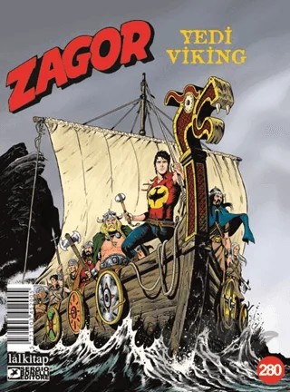 Zagor Sayı 280 - Yedi Viking – Jacopo Rauch – Lal Kitap kitap kapağı