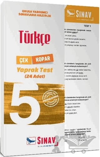 5. Sınıf Türkçe Çek Kopar Yaprak Test – Kolektif – Sınav Yayınları kitap kapağı