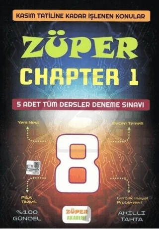 8. Sınıf LGS Züper Chapter 1 Tüm Dersler 5 Deneme – Kolektif – Platon Yayıncılık kitap kapağı