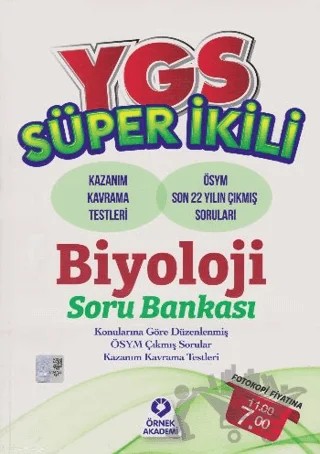 YGS Süper İkili Biyoloji Soru Bankası – Kolektif – Örnek Akademi kitap kapağı