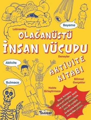 Olağanüstü İnsan Vücudu Aktivite Kitabı – Victoria England – Teleskop Popüler Bilim kitap kapağı