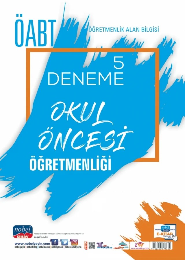 ÖABT Okul Öncesi Öğretmenliği - Öğretmenlik Alan Bilgisi - 5 Deneme – Komisyon – Nobel Sınav kitap kapağı