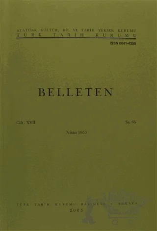 Belleten Sayı: 66 Cilt: 17 – Türk Tarih Kurumu Yayınları kitap kapağı