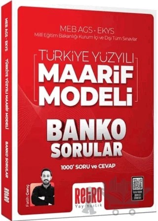 2025 MEB-AGS EKYS Türkiye Yüzyılı Maarif Modeli Banko Sorular Soru Bankası – Fatih Genç – Retro Yayıncılık kitap kapağı