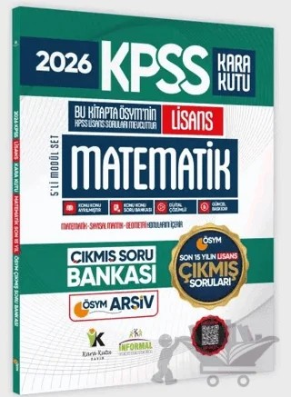 2026 FULLLisans KPSS Lisans Matematik Kara Kutu ÖSYM Çıkmış Soru Bankası Son 15 Yıl – Kolektif – Karakutu Yayın kitap kapağı