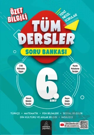 6. Sınıf Tüm Dersler Soru Bankası – Kolektif – 4 Element Yayınları kitap kapağı