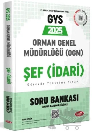 Orman Genel Müdürlüğü GYS Şef (İdari) Karekod Çözümlü Soru Bankası – Kolektif – Data Yayınları kitap kapağı