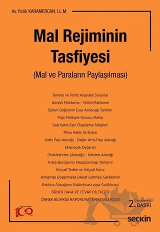 Mal Rejiminin Tasfiyesi – Fatih Karamercan – Seçkin Yayıncılık kitap kapağı