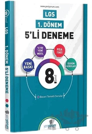 LGS 1.Dönem 5’Li Deneme 8. Sınıf – Kolektif – Yeniyorum Yayınları kitap kapağı