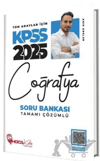2025 KPSS Coğrafya Soru Bankası Çözümlü – Akın Arslan – Hoca Kafası Yayınları kitap kapağı