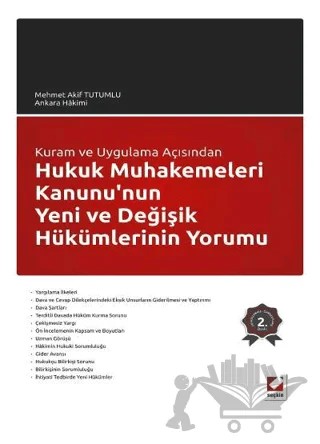 Hukuk Muhakemeleri Kanunu'nun Yeni ve Değişik Hükümlerinin Yorumu – Mehmet Akif Tutumlu – Seçkin Yayıncılık kitap kapağı