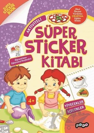 Süper Sticker - Yiyecekler İçecekler – Kolektif – Pogo Çocuk kitap kapağı