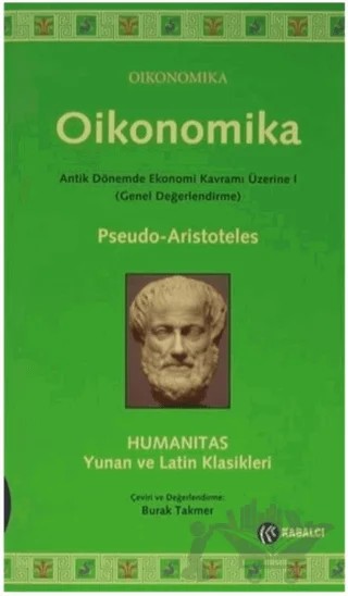 Oikonomika – Aristoteles, Pseudo – Kabalcı Yayınevi - Doruk Yayınları kitap kapağı