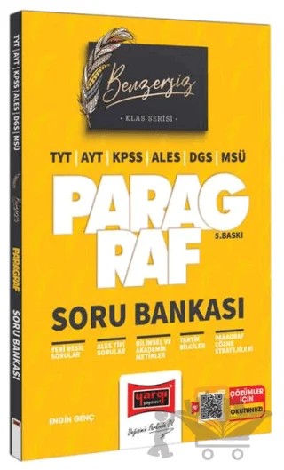 2023 TYT AYT KPSS ALES DGS MSÜ Klass Serisi Benzersiz Paragraf Soru Bankası Yargı Yayınları – Engin Genç – Yargı Yayınevi kitap kapağı