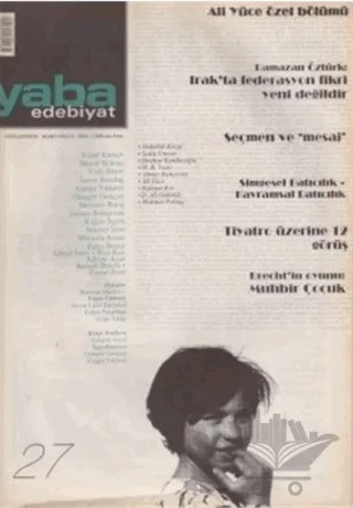 Yaba Edebiyat Dergisi Sayı: 27 – Yaba Dergisi Yayınları kitap kapağı