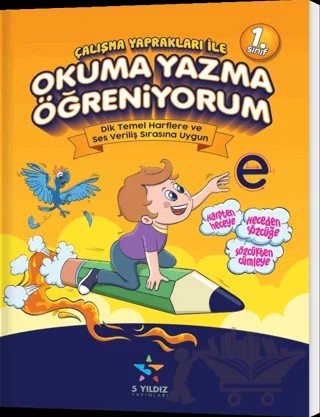 1. Sınıf Çalışma Yaprakları İle Okuma Yazma Öğreniyorum – Kolektif – 5 Yıldız Yayınları kitap kapağı