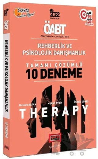 2022 ÖABT Rehberlik ve Psikolojik Danışmanlık Therapy Tamamı Çözümlü 10 Deneme – Kolektif – Yargı Yayınevi kitap kapağı