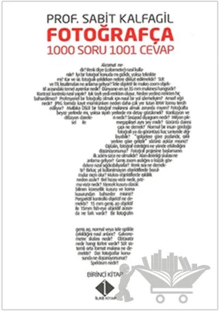 Fotoğrafça 1000 Soru 1001 Cevap – Sabit Kalfagil – İlke Kitap kitap kapağı