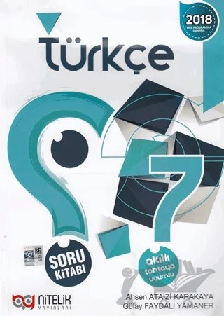 7. Sınıf Türkçe Soru Kitabı – Ahsen Ataizi Karakaya, Gülay Faydalı Yamaner – Nitelik Yayınları - Bayilik kitap kapağı