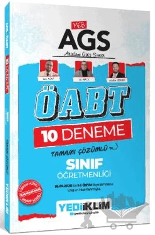 2025 MEB AGS ÖABT Sınıf Öğretmenliği Tamamı Çözümlü 10 Deneme Sınavı – Can Köni, Ali Birol, Nedim Bekar – Yediiklim Yayınları kitap kapağı