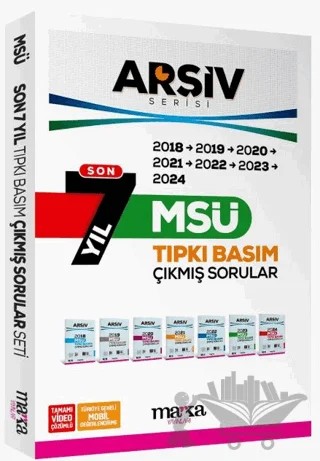 Son 7 Yıl MSÜ Arşiv Serisi Çıkmış Sorular Tamamı Video Çözümlü – Kollektif – Marka Yayınları kitap kapağı