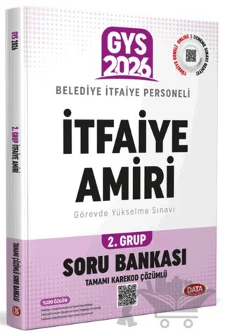 Belediye İtfaiye Personeli İtfaiye Amiri 2. Grup GYS Soru Bankası (Tamamı Karekod Çözümlü) – Kolektif – Data Yayınları kitap kapağı