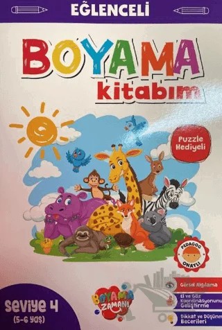 Eğlenceli Boyama Kitabım - Mor Kitap – Kolektif – Boyama Zamanı kitap kapağı