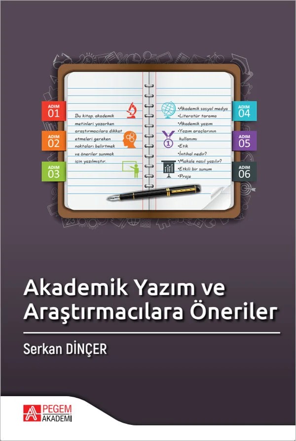 Akademik Yazım ve Araştırmacılara Öneriler – Serkan Dinçer – Pegem Akademi Yayıncılık kitap kapağı