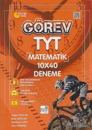 Armada Görev YKS TYT Matematik Deneme Sınavı 10X40 Video Çözümlü – Barış Tazecan, Eren Odabaşı, Özgür Tazecan, Ramazan Kaya – Armada Yayınları kitap kapağı