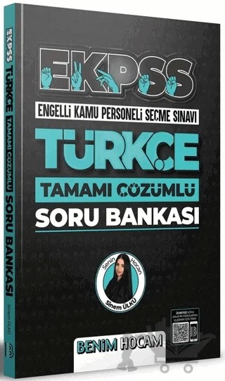 EKPSS Türkçe Tamamı Çözümlü Soru Bankası – Sinem Ülkü – Benim Hocam Yayınları kitap kapağı