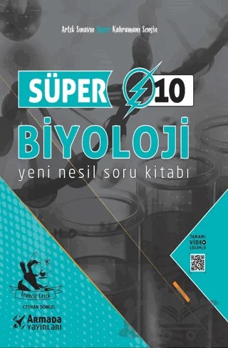 Süper 10 Biyoloji Soru Bankası – Ceyhan Döngel – Armada Yayınları kitap kapağı