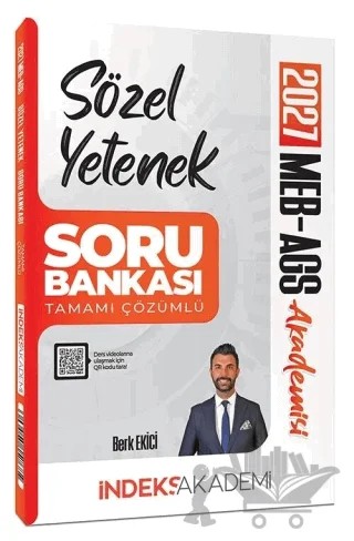2027 MEB-AGS Akademisi Sözel Yetenek Soru Bankası Çözümlü – Berk Ekici – İndeks Akademi Yayıncılık kitap kapağı