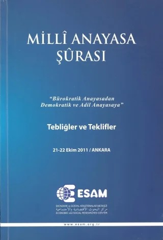 Millî Anayasa Şûrası – Sempozyum – ESAM (Ekonomik ve Sosyal Araştırmalar Merkezi) kitap kapağı
