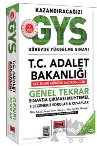 2025 T.C Adalet Bakanlığı Yazı İşleri Müdürü Kadrosu İçin Genel Tekrar – Kollektif – Yargı Yayınevi kitap kapağı