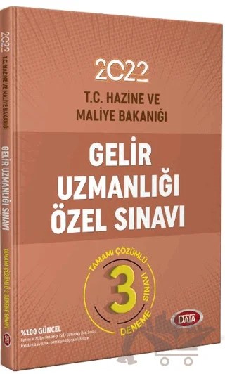 Gelir Uzmanlığı Sınavı Tamamı Çözümlü 3 Deneme Sınavı – Kolektif – Data Yayınları kitap kapağı