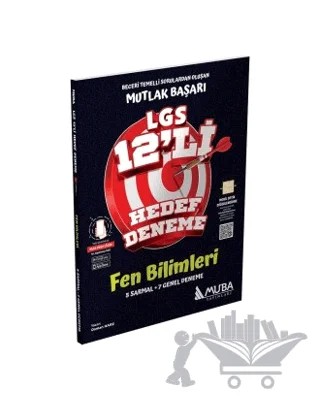 LGS 8.Sınıf Fen Bilimleri 12 Li Hedef Deneme – Kolektif – Muba Yayınları kitap kapağı
